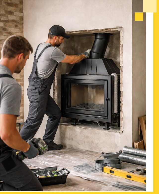 Установка каминных топок в Канске: монтаж, подключение