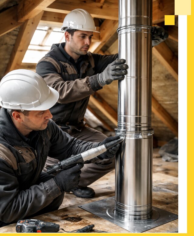 Монтаж дымоходов для каминов в Канске с гарантией качества