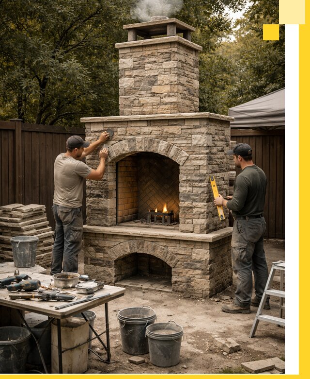 Проектирование и установка уличных каминов в Канске