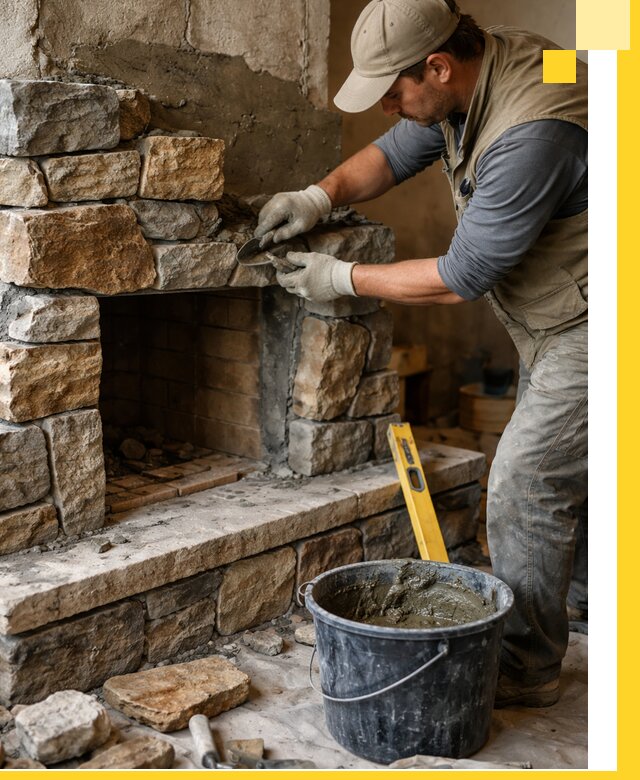 Изготовление и установка каменных каминов под ключ в Канске