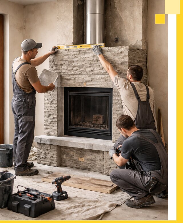 Профессиональный монтаж каминов под ключ в Канске для дома