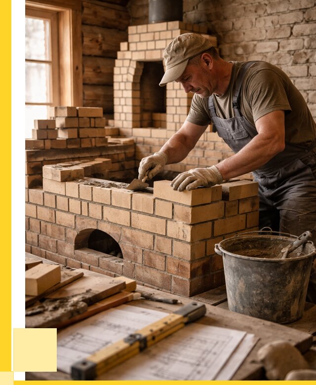 Кладка печей из кирпича в Канске цены от 32787 р. - ЭриданКнс