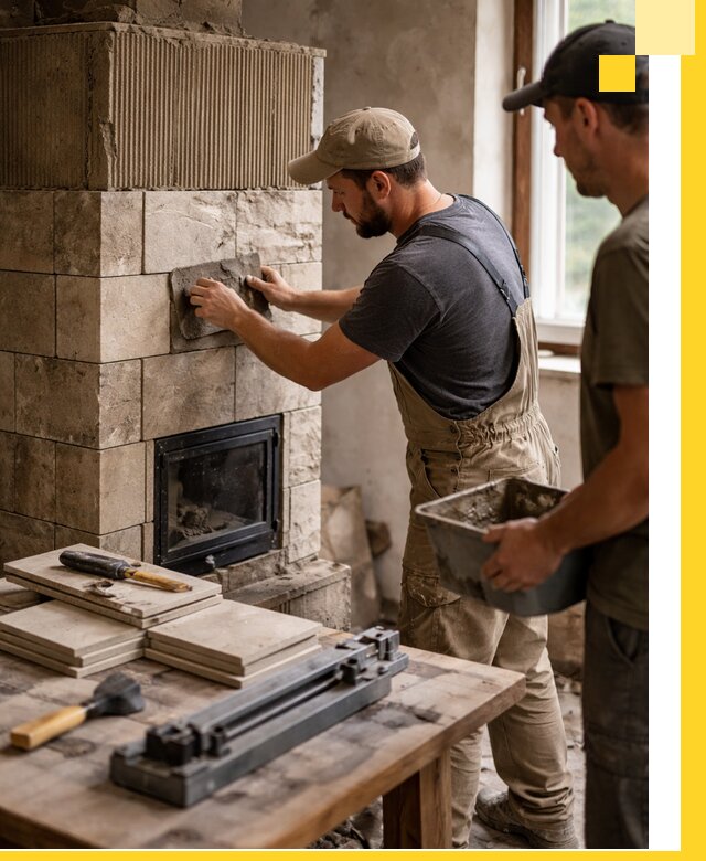 Профессиональная облицовка печей в Канске: керамика и камень