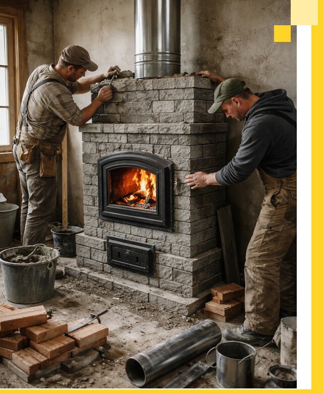 Производство, поставка и монтаж дровяных печей в Канске