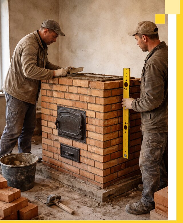 Отопительные печи под ключ в Канске, установка и сборка