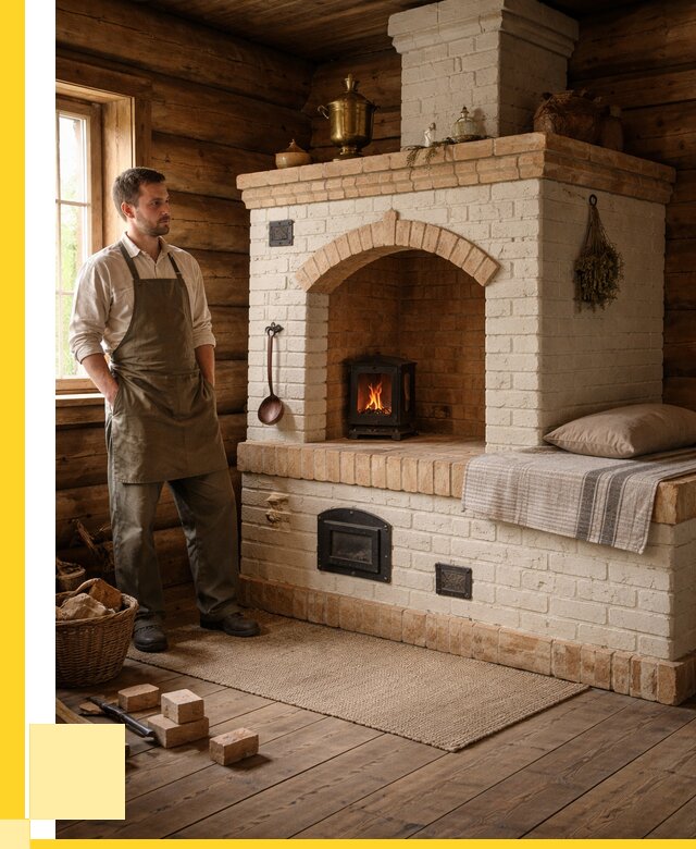 Русские печи с лежанкой под ключ в Канске от 163935 р. ЭриданКнс