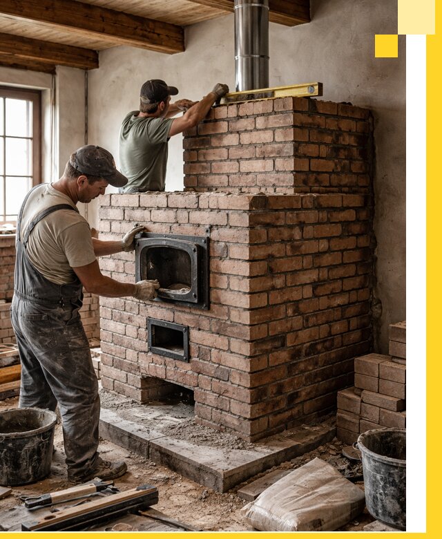 Печи для загородного дома под ключ в Канске — монтаж и сервис