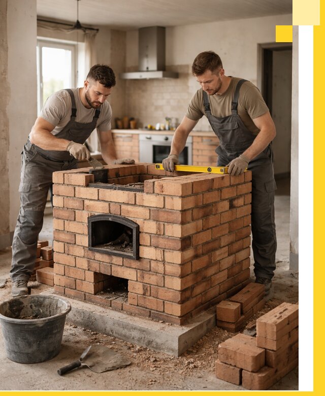 Установка и монтаж печей в частном доме в Канске под ключ