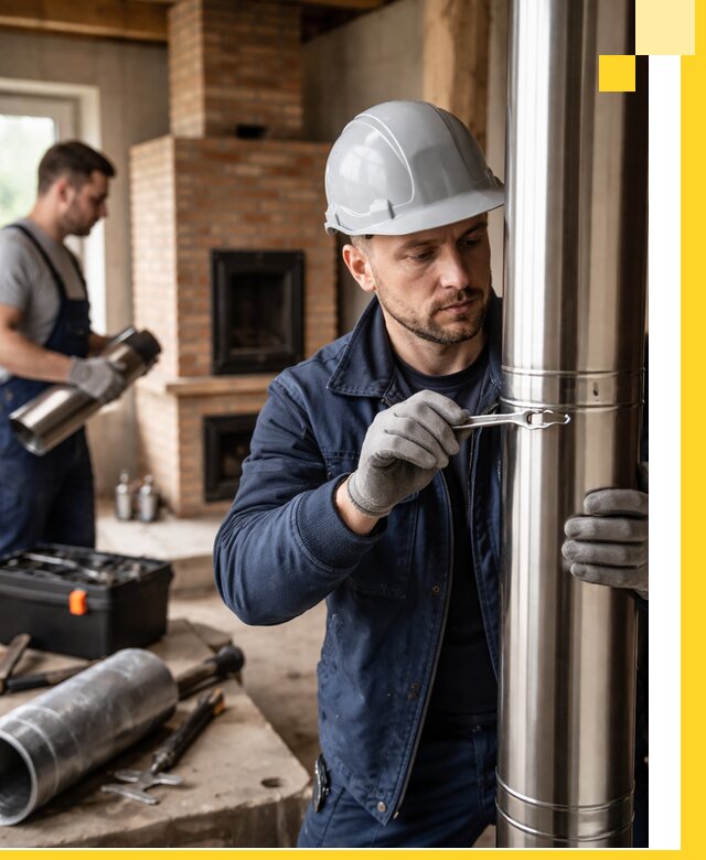 Профессиональный монтаж дымоходов для печей в Канске