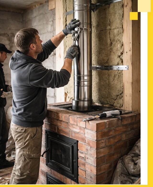Изготовление и монтаж печей и дымоходов под ключ в Канске