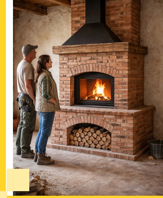 Печи камины из кирпича в Канске от 131148 р. | ЭриданКнс