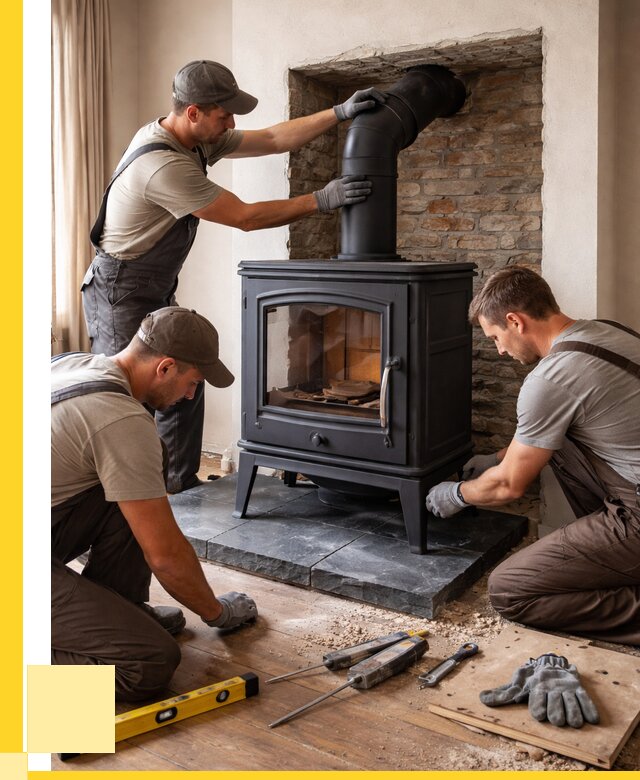 Монтаж печи камина в частном доме в Канске от 27323 р. | ЭриданКнс