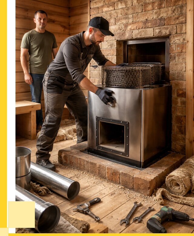 Монтаж банных печей под ключ в Канске от 19672 р., ЭриданКнс