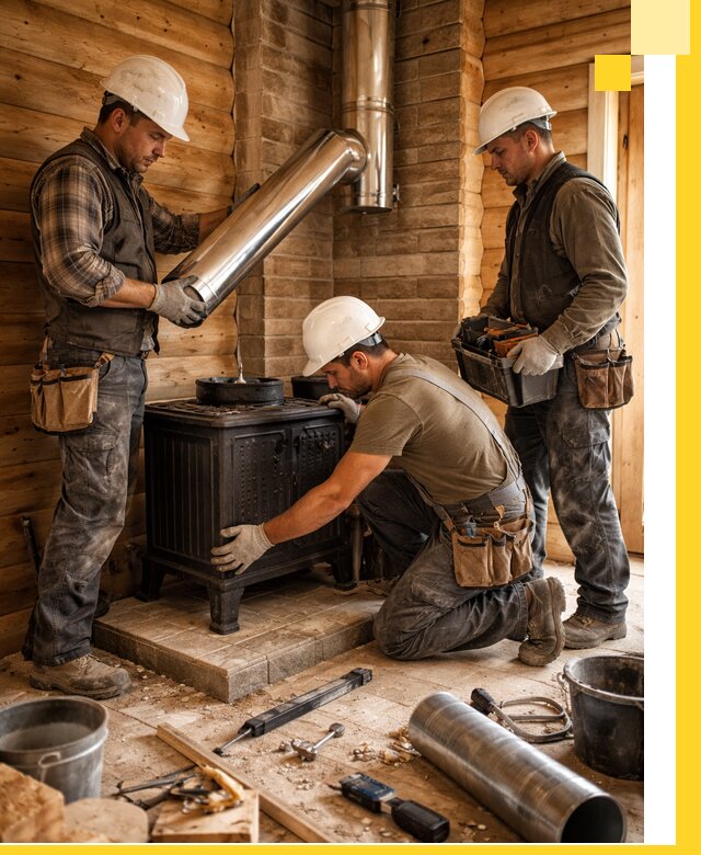Профессиональный монтаж банных печей и дымоходов в Канске