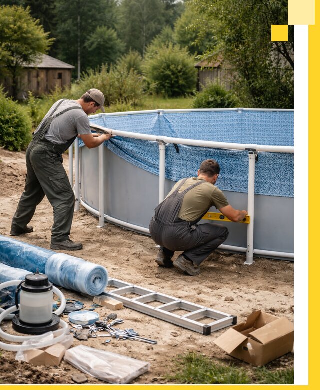 Установка и монтаж каркасных бассейнов в Канске под ключ