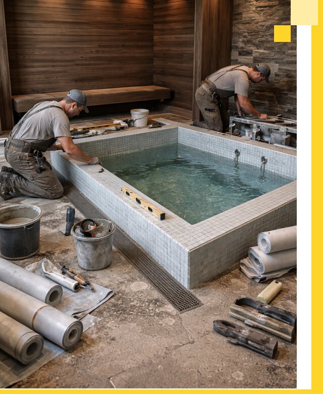 Установка и строительство бассейнов для сауны в Канске