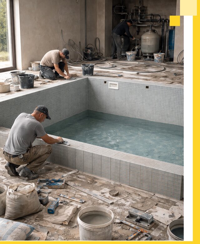 Строительство и монтаж бассейнов в помещении в Канске