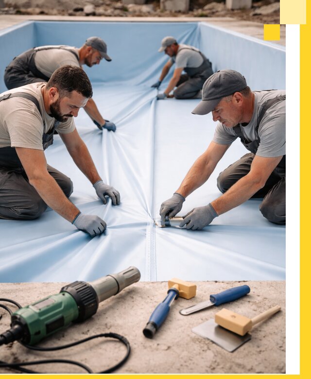 ПВХ пленка для бассейнов с монтажом и гарантией в Канске