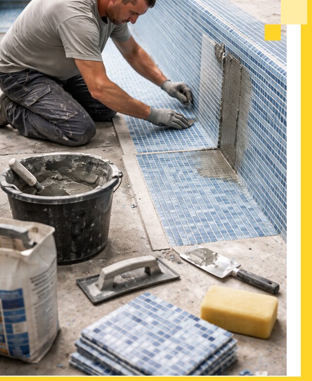 Укладка и ремонт мозаики для бассейнов под ключ в Канске