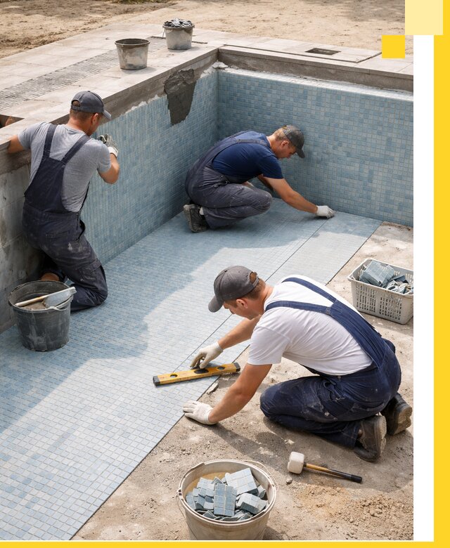 Укладка и установка плитки для бассейнов под ключ в Канске