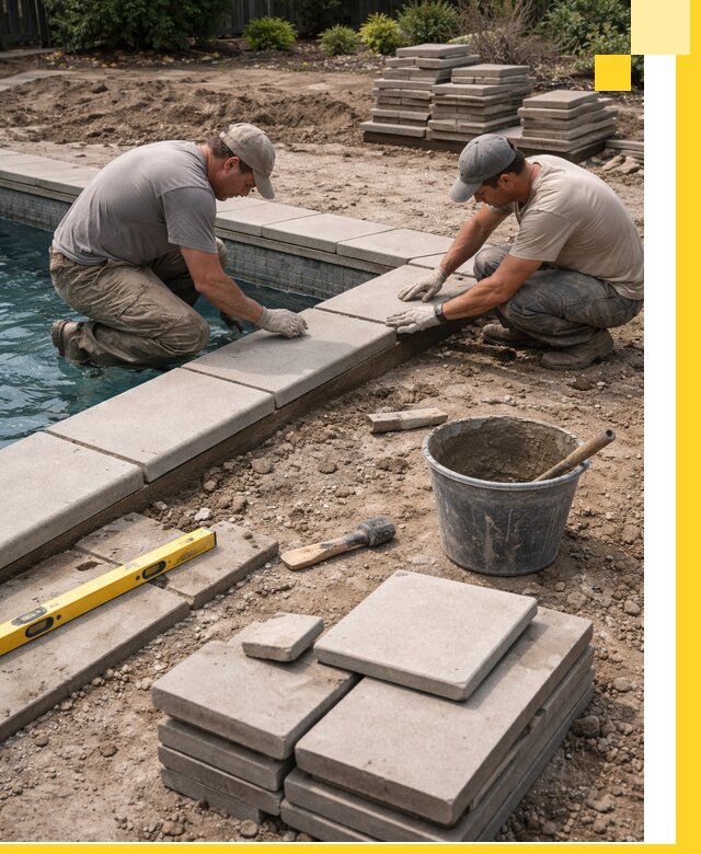 Установка и изготовление копингового камня для бассейнов в Канске