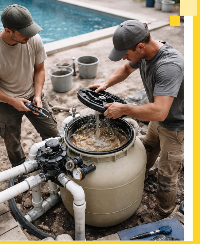 Установка и обслуживание песочных фильтров для бассейнов в Канске