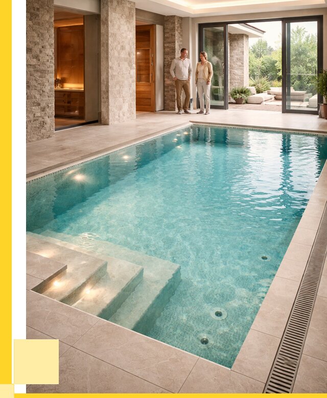 Бассейн во дворе в Канске: проект, отделка от 1311480 р. | ЭриданКнс