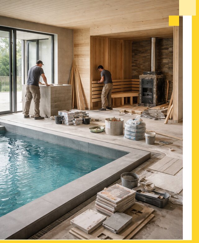 Проектирование и строительство бань с бассейном в Канске