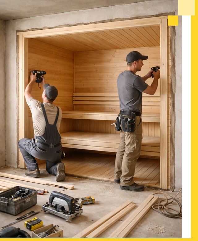 Монтаж саун под ключ в Канске — проектирование и установка