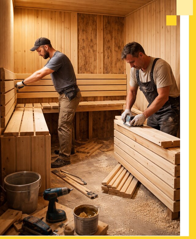 Профессиональный комплексный ремонт саун под ключ в Канске