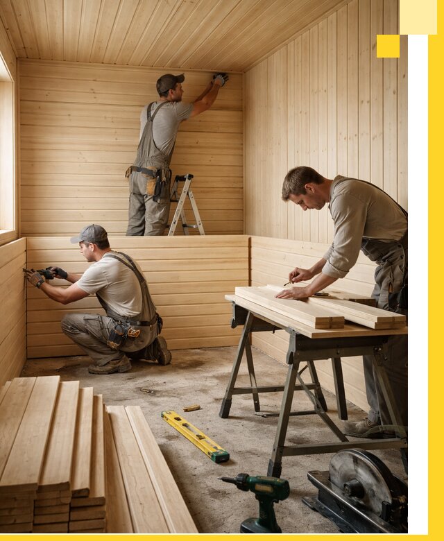 Обшивка саун в Канске из натуральной древесины под ключ