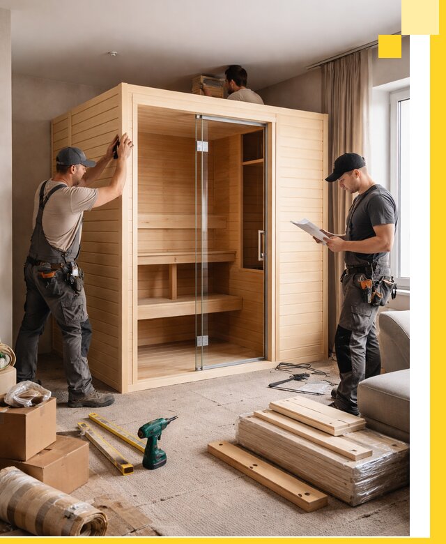 Установка и благоустройство саун в квартире в Канске