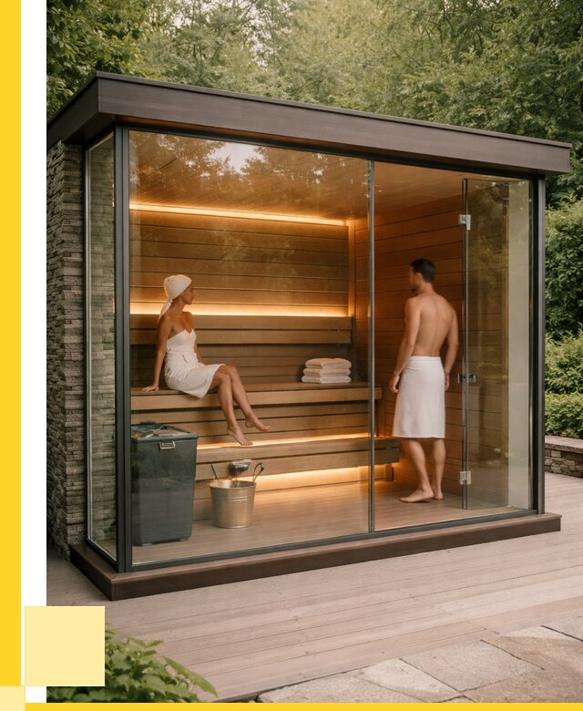 Сауна стеклянная и двери для сауны в Канске от 273225 р. | ЭриданКнс