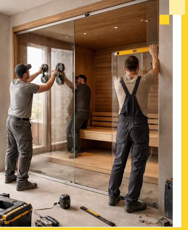 Производство и монтаж стеклянных саун под ключ в Канске