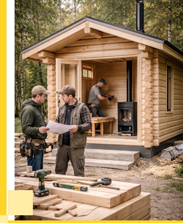 Монтаж бань под ключ в Канске — от 218580 р. | ЭриданКнс