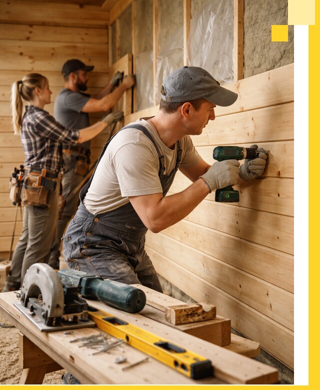 Обшивка бань под ключ в Канске: отделка стен и потолков