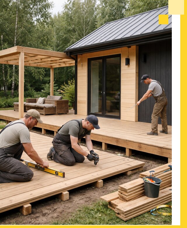 Строительство бань с террасой и бассейном под ключ в Канске