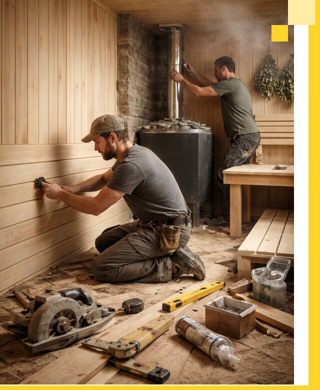 Полное строительство и оснащение парных под ключ в Канске