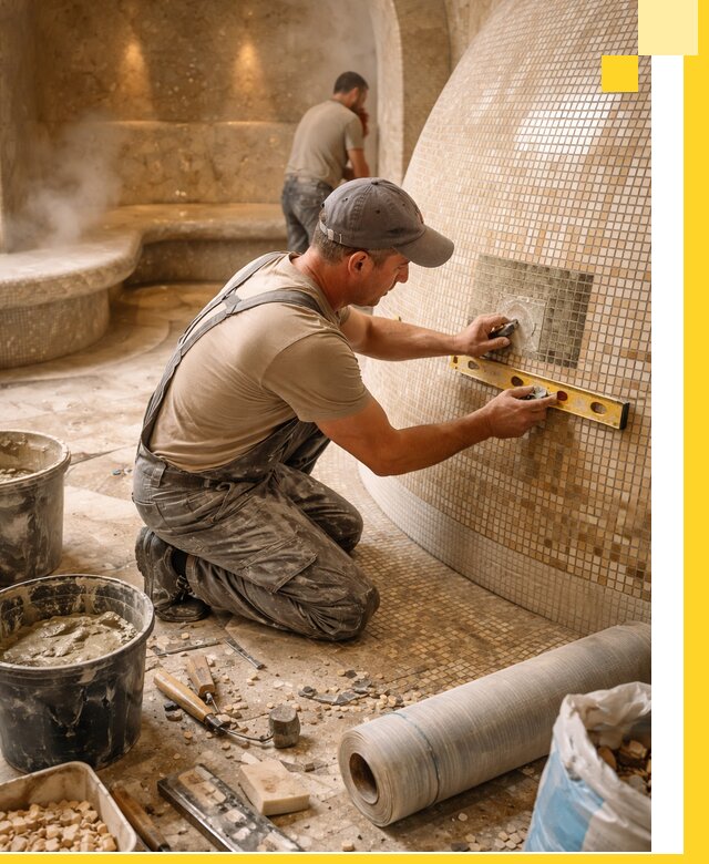 Хамам под ключ в Канске: проектирование, строительство, отделка