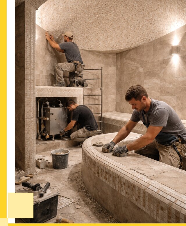 Монтаж хамамов под ключ в Канске от 273225 р. ЭриданКнс