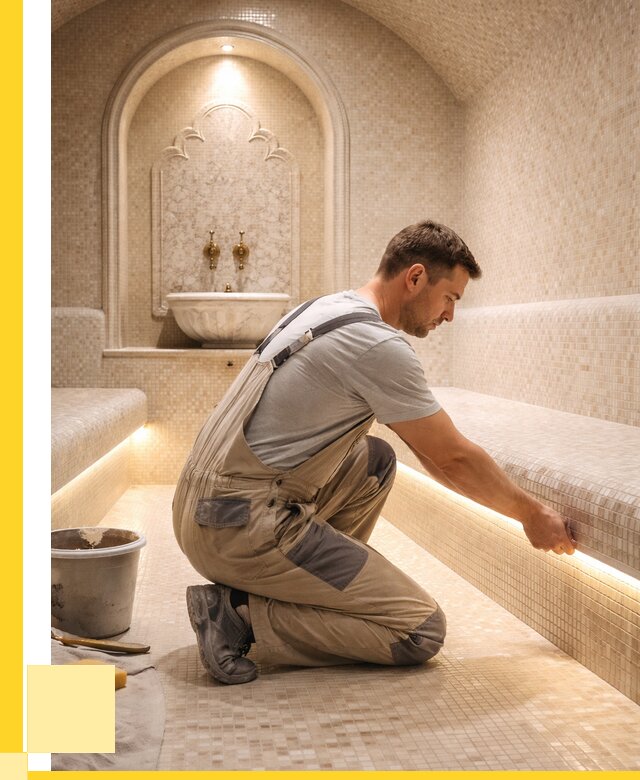 Отделка хамамов под ключ в Канске от 6011 р. | ЭриданКнс