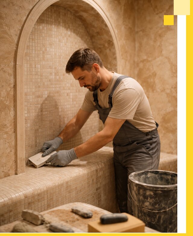 Профессиональная отделка хамамов с мозаикой под ключ в Канске