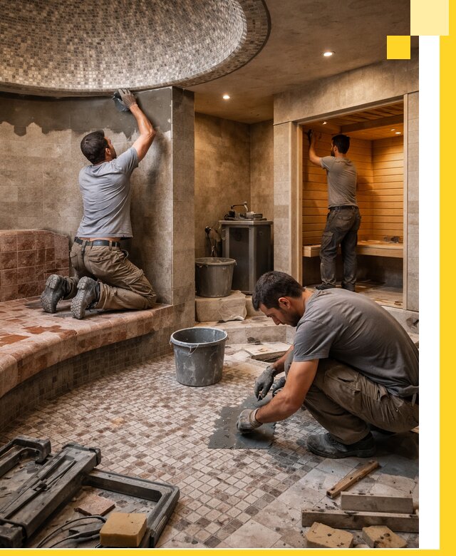 Проект и строительство хамама бани и сауны под ключ в Канске