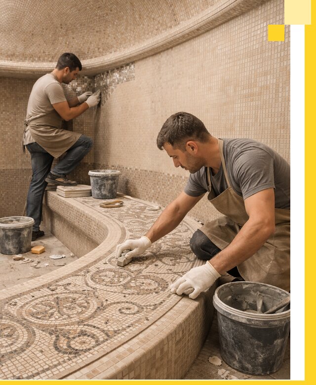 Плитка для хамама в Канске, укладка, подбор и поставка