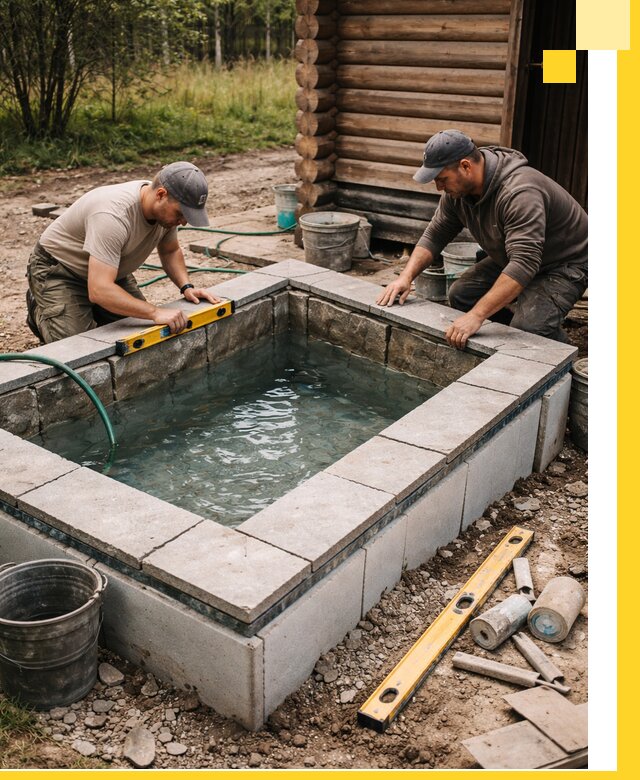 Изготовление и установка холодных купелей под ключ в Канске